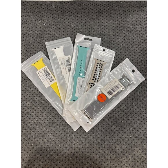 Unbranded Accessories - Apple Watch Replacement Bands Variety Pack 44/45/49MM - Silicone & Mesh Set of 5